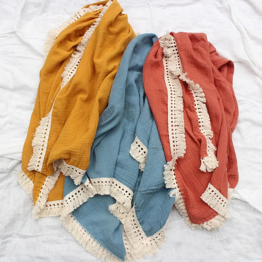 Baby Tassel Blankets – Cozy, Stylish Comfort for Your Little One